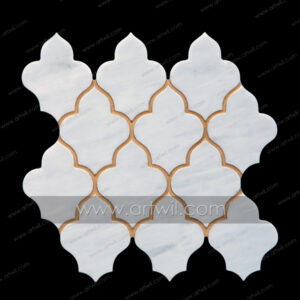 DOME GOLD - WHITE MARBLE